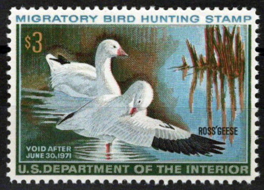 US RW37 MNH VF $3 Ross's Geese Duck Revenue Zayix Stamps 0225MAR0055