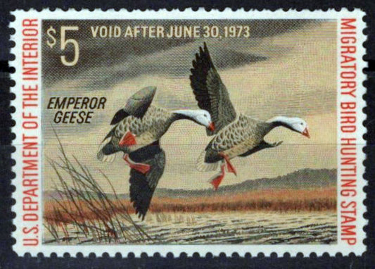 US RW39 MNH VF $5 Emperor Geese Duck Revenue Zayix Stamps 0225MAR0057