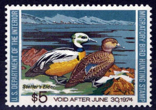 US RW40 MNH VF $5 Steller's Elders Duck Revenue Zayix Stamps 0225MAR0058
