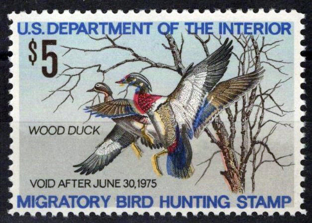 US RW41 MNH VF $5 Wood Ducks Duck Revenue Zayix Stamps 0225MAR0059