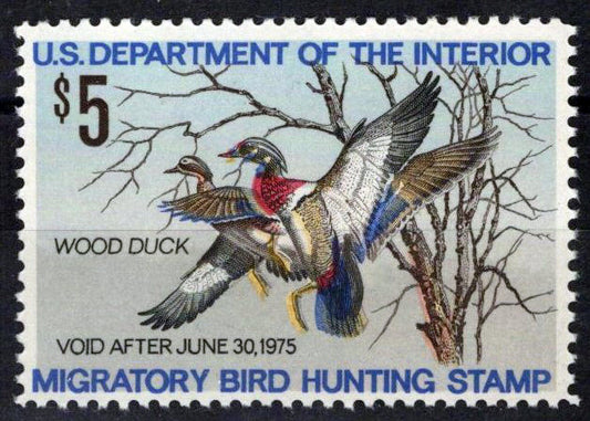 US RW41 MNH VF $5 Wood Ducks Duck Revenue Zayix Stamps 0225MAR0059