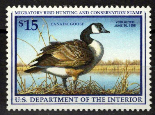 US RW64 MNH VF $15 Canada Goose Duck Revenue Zayix Stamps 0225MAR0082
