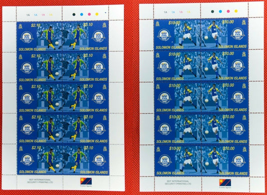 Solomon Islands 2004 World Cup Soccer FIFA Sc# 981-982 MNH mini-sheet ZAYIX