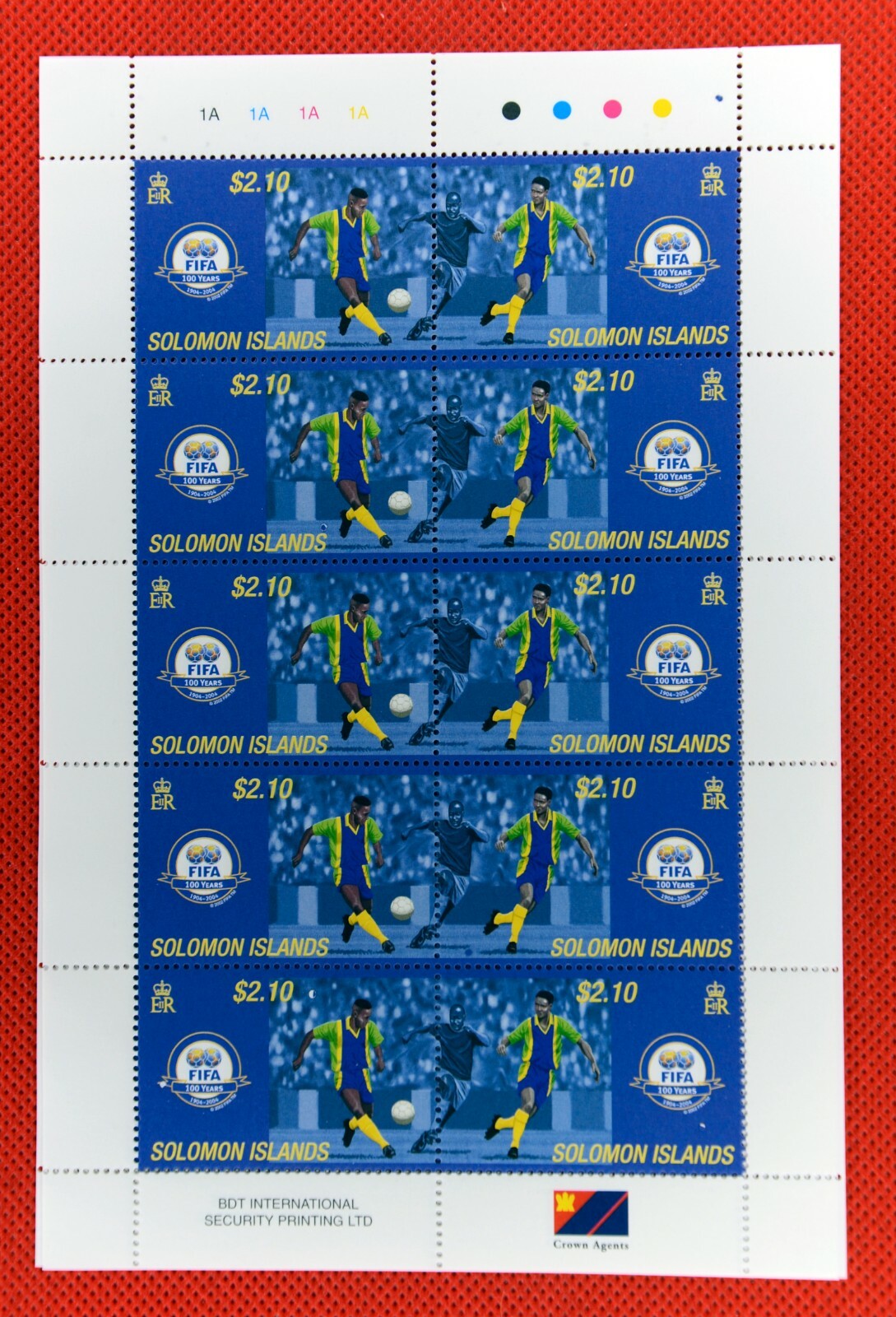 2004 Solomon Islands 981-982 MNH mini-sheet FIFA 100 yrs soccer ZAYIX 0208AM57M