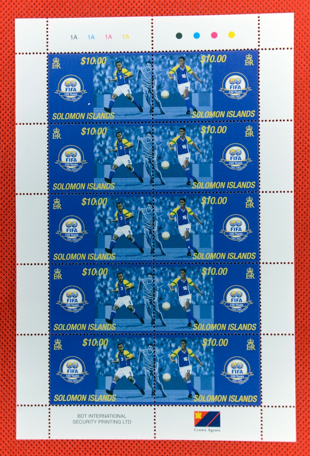 2004 Solomon Islands 981-982 MNH mini-sheet FIFA 100 yrs soccer ZAYIX 0208AM57M