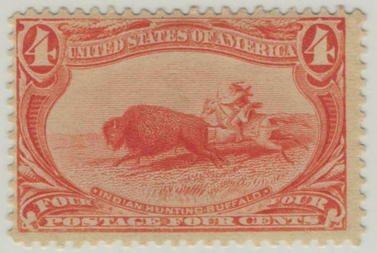 US 287 MH FVF 4c Indian Hunting Buffalo Trans-Mississippi ZAYIX 1223X0052
