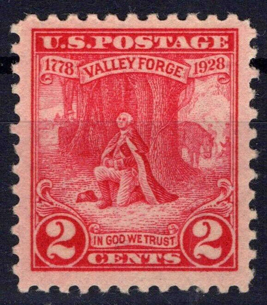 US 645 MNH XF Jumbo Margins 2c Carmine Valley Forge Issue ZAYIX