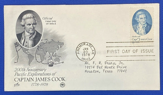 1978 US Art Craft FDC Capt James Cook Discovery of Hawaii Ships 0101022SM7 ZAYIX 011022SM71M