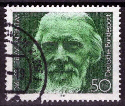 ZAYIX - 1981 Germany 1357 Used William Raabe Poet Poetry 113022S135M
