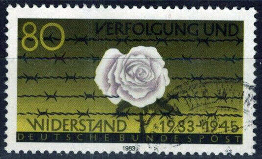 ZAYIX - 1983 Germany 1386 used Persecution & Resistance Flowers Rose 113022S133M