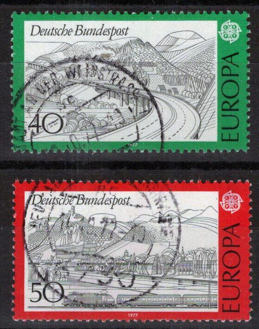 ZAYIX - 1977 Germany 1248-1249 Used Europa CEPT Trains Highways 113022S137M