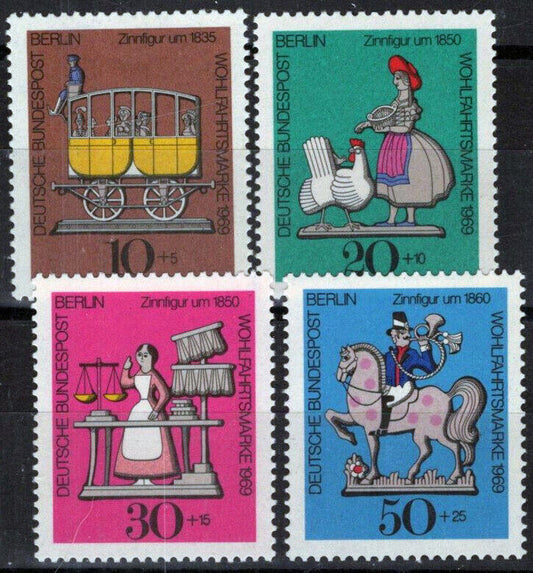 ZAYIX - Germany-Berlin 9NB65-68 MNH Tin Toys semi-postal 113022S93
