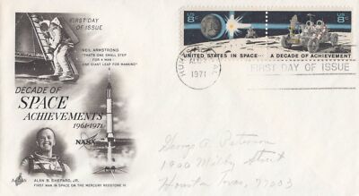US 1435b FDC Art Craft Space Achievement Space Cover ZAYIX 1024A0008