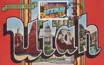 US First Day Cover FDC Maxi Card Greetings From Utah ZAYIX 0924M0452