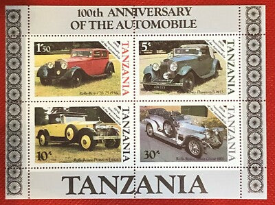 Tanzania 266a MNH - 100th Anniversary Automobile souvenir sheet ZAYIX