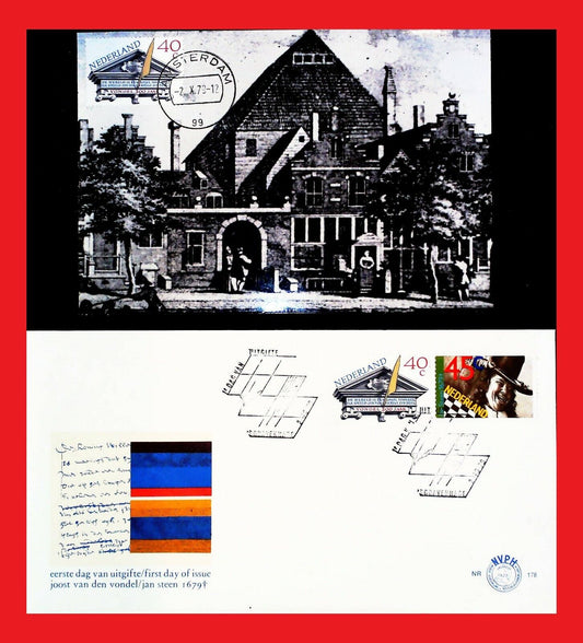 ZAYIX - 1979 Netherlands 592-93 FDC / Maxicards -  Steen, Painter / Vondel, Poet
