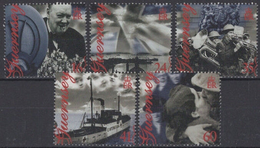 ZAYIX Great Britain Guernsey 553-557 MNH WWII Liberation Germany 012922S24