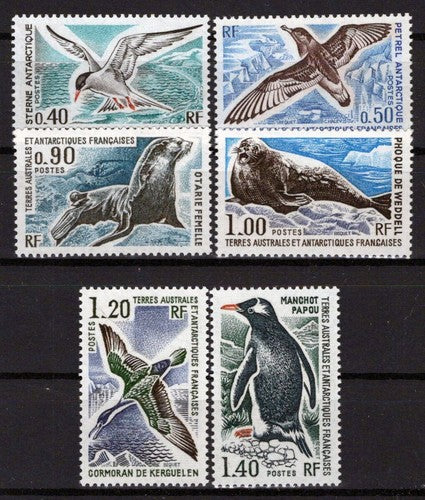 FSAT TAAF 58-63 MNH Marine Life Birds Penguins Antarctic ZAYIX FSA-S0057M