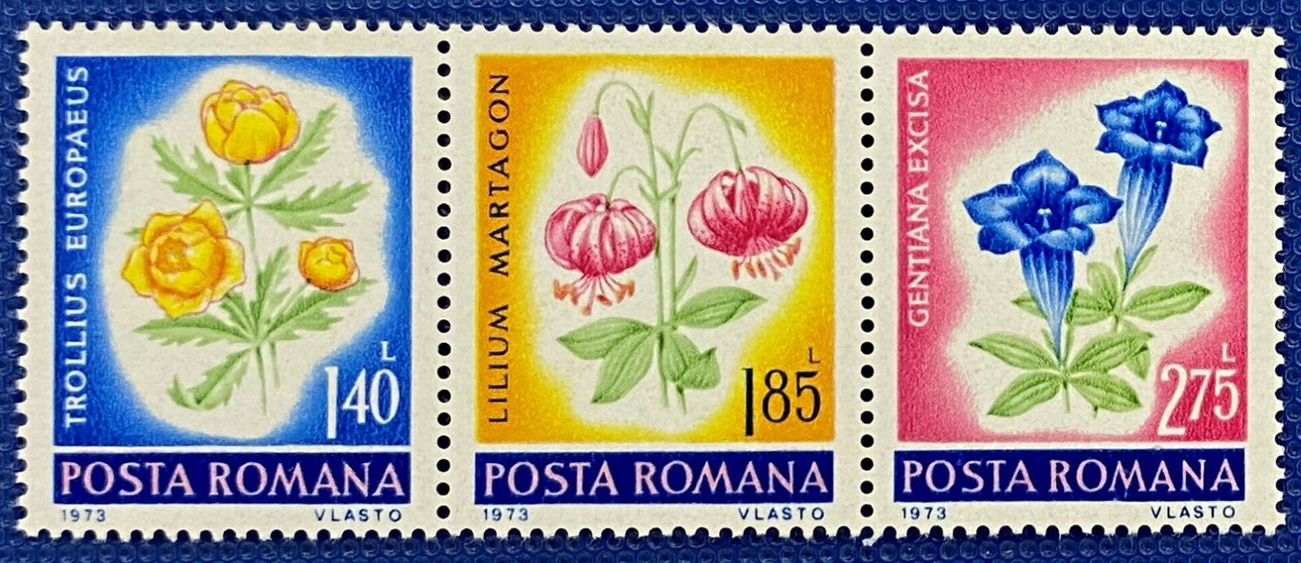ZAYIX -1973 - Romania - #2402-2404 - MH - Flora - Flowers