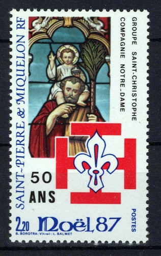 St. Pierre & Miquelon 503 MNH Christmas Stained Glass ZAYIX 0524S0152M