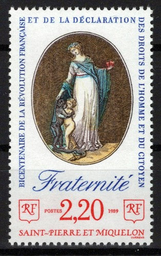 St. Pierre & Miquelon 516 MNH Human Rights Fraternity ZAYIX 0524S0183M