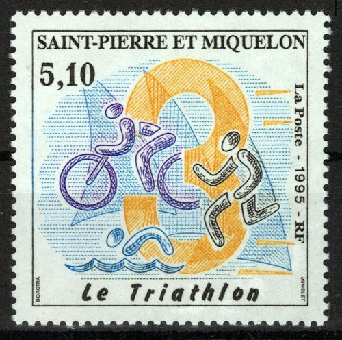 St. Pierre & Miquelon 611 MNH Sports Games Triathlon ZAYIX 0524S0200M