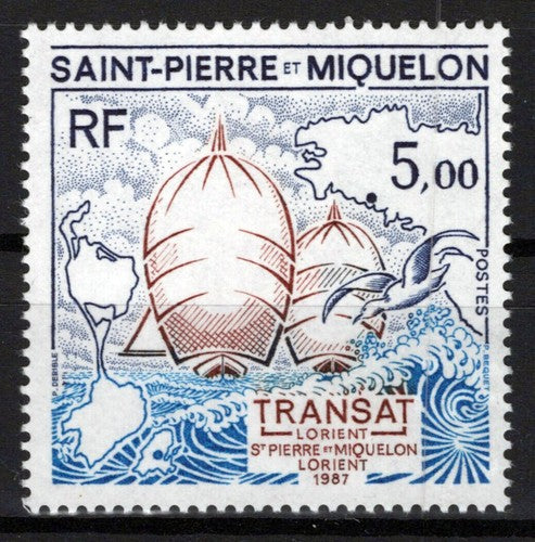 St. Pierre & Miquelon 492 MNH Transat Yacht Race Sports ZAYIX 0524S0179M