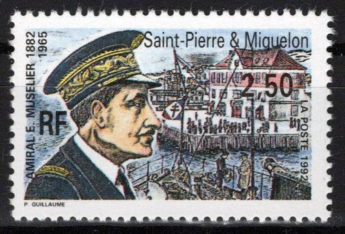 St. Pierre & Miquelon 576 MNH Military Vice Admiral Muselier ZAYIX 0524S0191