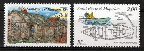 St. Pierre & Miquelon 636-637 MNH Maritime Heritage Boats ZAYIX 0524S0163
