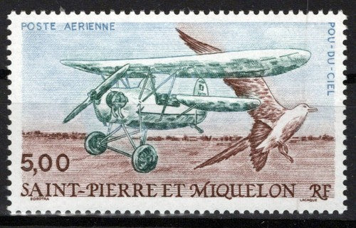St. Pierre & Miquelon C66 MNH Air Post Aviation Planes Birds ZAYIX 0524S0166M