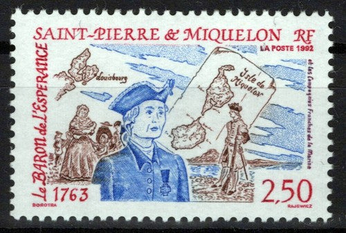 St. Pierre & Miquelon 584 MNH Le Baron de L'Esperance Military ZAYIX 0524S0192M