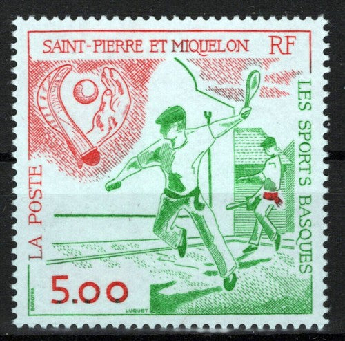 St. Pierre & Miquelon 571 MNH Basque Sports Games ZAYIX 0524S0206M