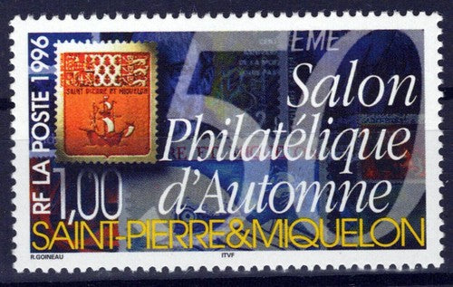 St. Pierre & Miquelon 632 MNH Fall Stamp Show Stamps on Stamps ZAYIX 0524S0224