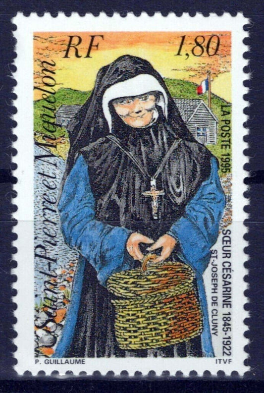 St. Pierre & Miquelon 619 MNH Sister Cesarine Religious Figure ZAYIX 0524S0213