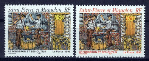 St. Pierre & Miquelon 626-627 MNH Blacksmiths & Tools ZAYIX 0524S0218
