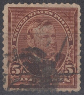 US 270 Used 1895 F-VF 5c chocolate President Grant ZAYIX 113022S34