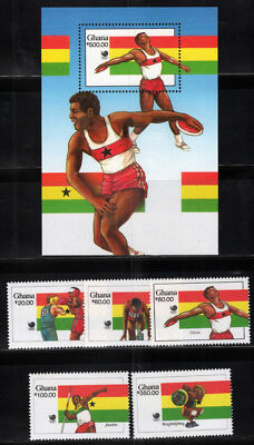Ghana 1058-1063 MNH Sports Olympics Boxing Discus Javelin ZAYIX 121022SM103