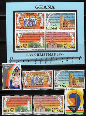Ghana 631-637 MNH Christmas Music Churches Angels Architecture ZAYIX 121022SM97