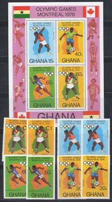 Ghana 583-587 MNH Perf 13 1/2 & 15 Olympics Sports Soccer ZAYIX 121022SM107