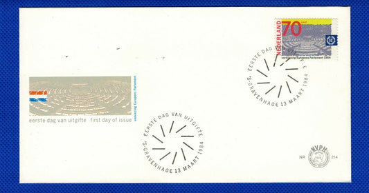 ZAYIX - 1984 Netherlands FDC 655 / Mi 1245 - Second European Parliament Election