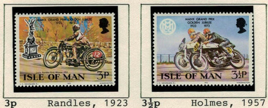 ZAYIX 1973 - Great Britain Isle of Man 33-34 MNH Transportation Bikes 020722S37M