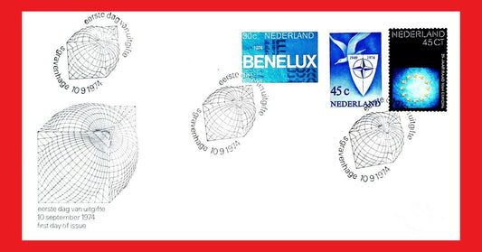 ZAYIX - 1973 Netherlands 518-20 / Mi 1035-37 FDC Benelux / NATO / European Union