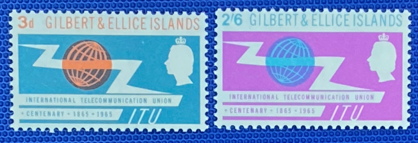 Gilbert & Ellice 87-88 MNH 1955 Communications ZAYIX 020422S22
