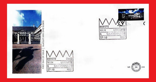 ZAYIX - 1987 Netherlands 721 / Mi 1327 FDC - Noordeinde Palace, The Hague