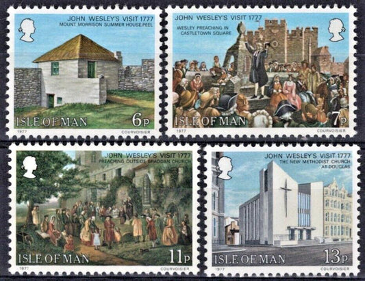 ZAYIX Great Britain Isle of Man 105-108 MNH John Wesley Castles 020722S55M