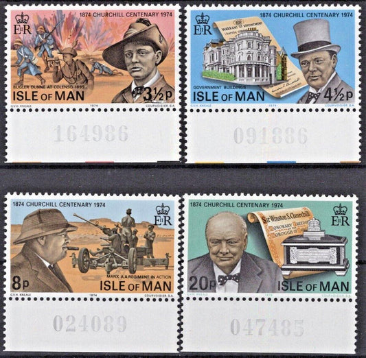 ZAYIX Great Britain Isle of Man 48-51 MNH Winston Churchill WWII 020722S41M