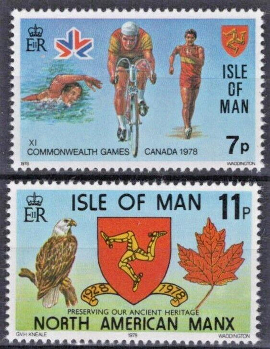 ZAYIX Great Britain Isle of Man 139-140 MNH Sports Cycling Eagle Bird 020722S60M