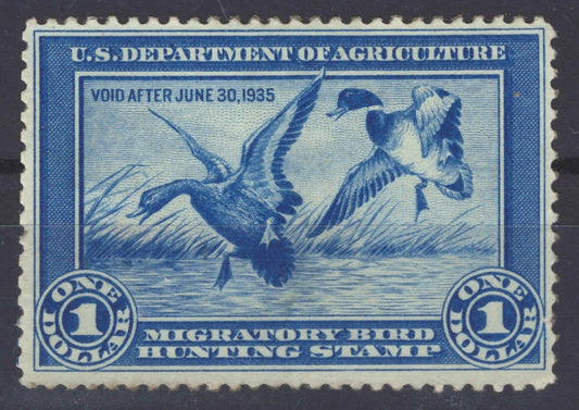 US RW1 MH F-VF $1 Mallards Federal Duck Stamp Migratory Bird ZAYIX