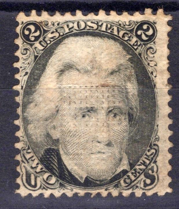 US Stamps 93 MH (POG) FVF 2c gray black Jackson F-Grill ZAYIX 1024M0221