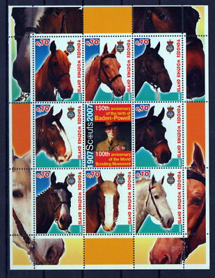 Redonda MNH Horses Equine Baden-Powell Zayix Stamps 0125M0338M